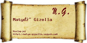 Matyé Gizella névjegykártya