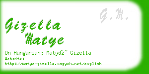 gizella matye business card